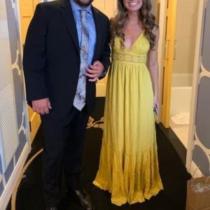 Windsor Mustard Yellow Maxi Dress Size XS